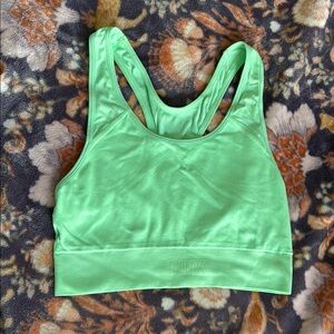 PINK Victoria's Secret Green Racerback Sports Bra
